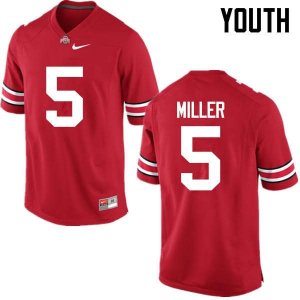 NCAA Ohio State Buckeyes Youth #5 Braxton Miller Red Nike Football College Jersey PVJ3145QN